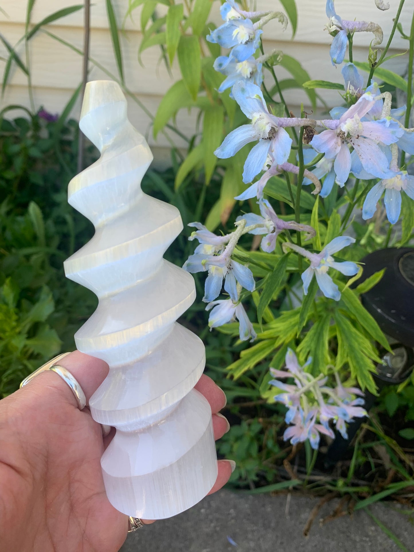 Selenite Unicorn Horn