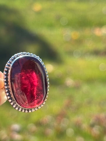 Rhodolite Garnet Ring size 8