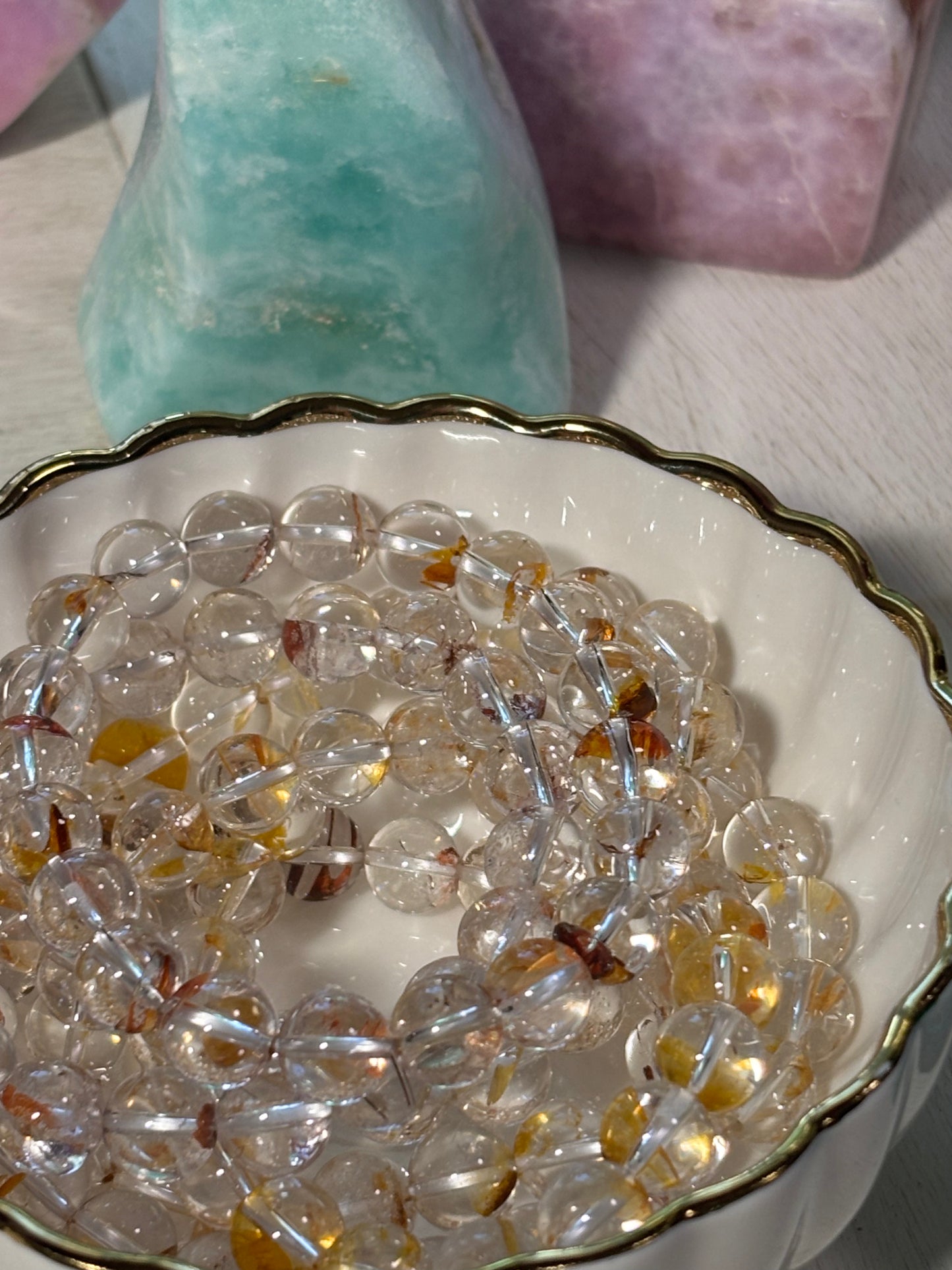 Lemurian Quartz with Iron Inclusions - Bracelet - Brazil