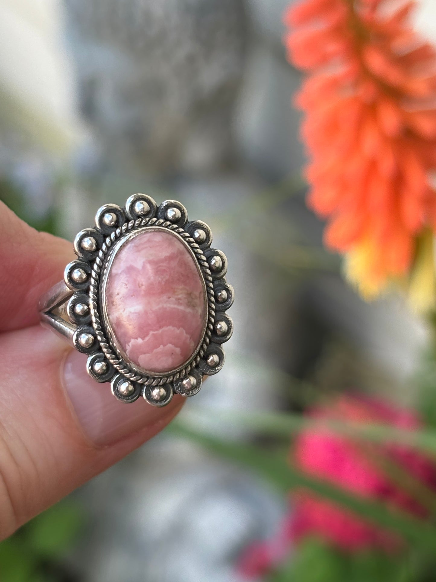 Rhodocrosite Ring size 8