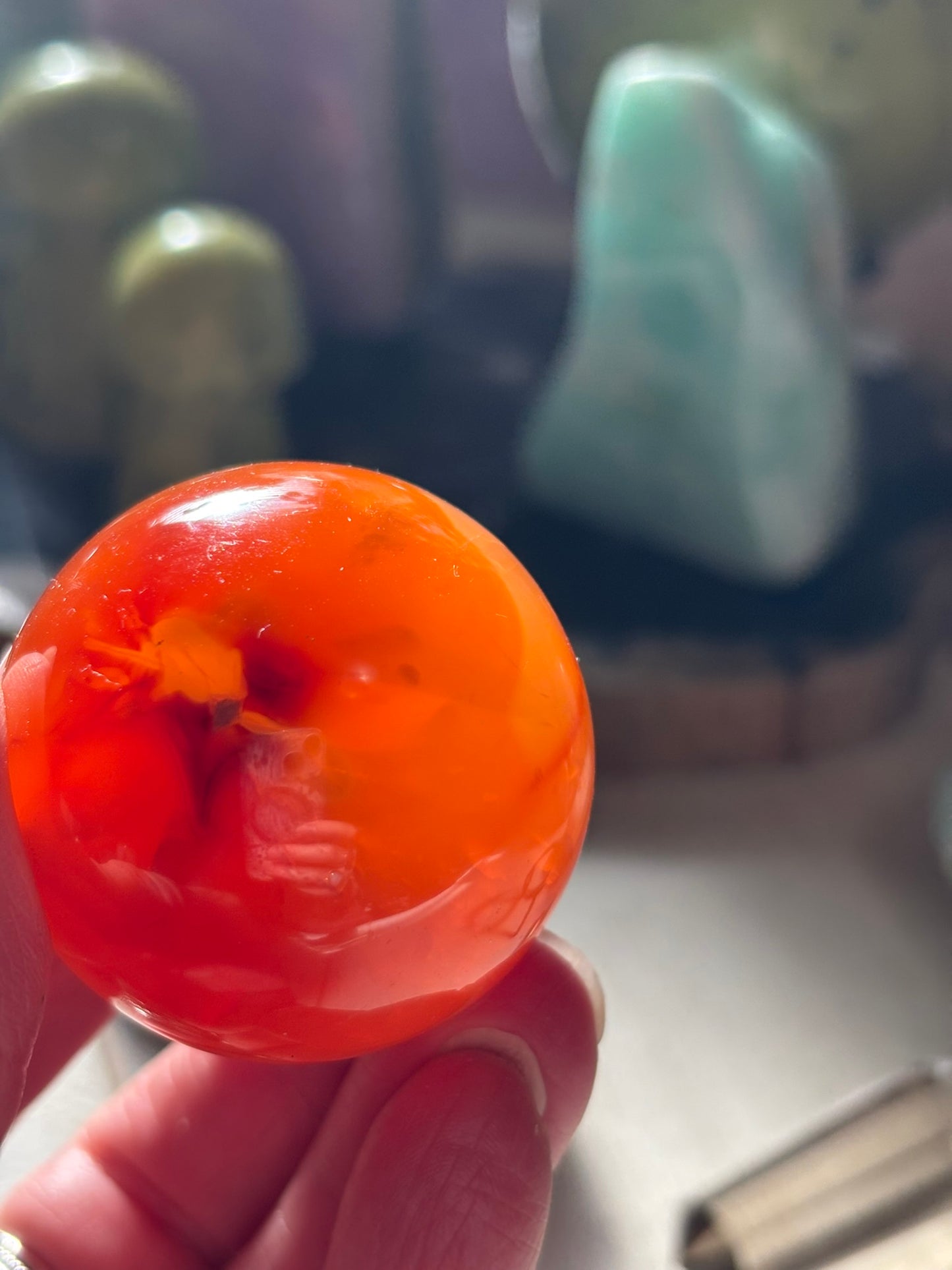 Carnelian Sphere - Madagascar - 42 mm