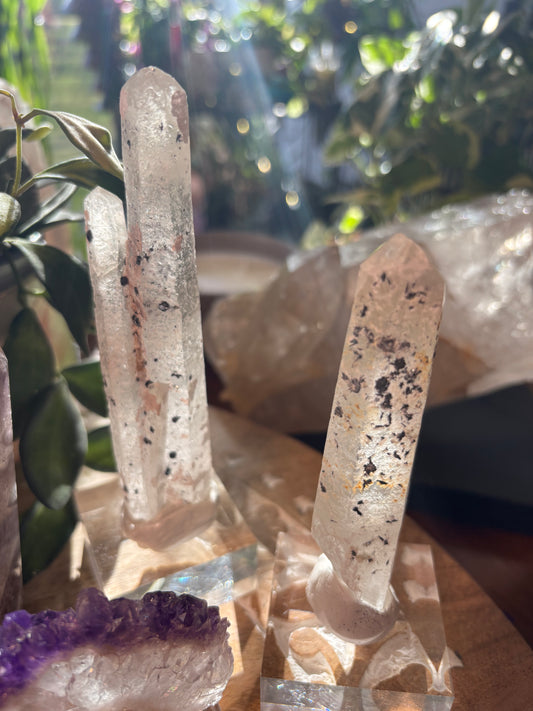 Mongolian Quartz with Hematite Rosettes