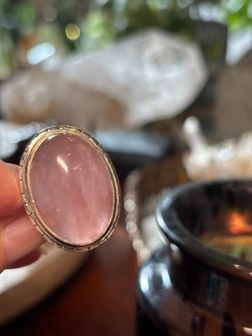 Rose Quartz Ring size 6.5