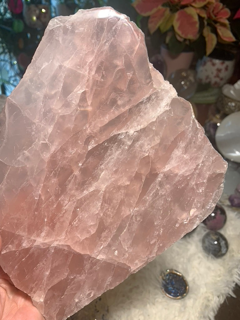 Rose Quartz Slice - Rainbow - Madagascar