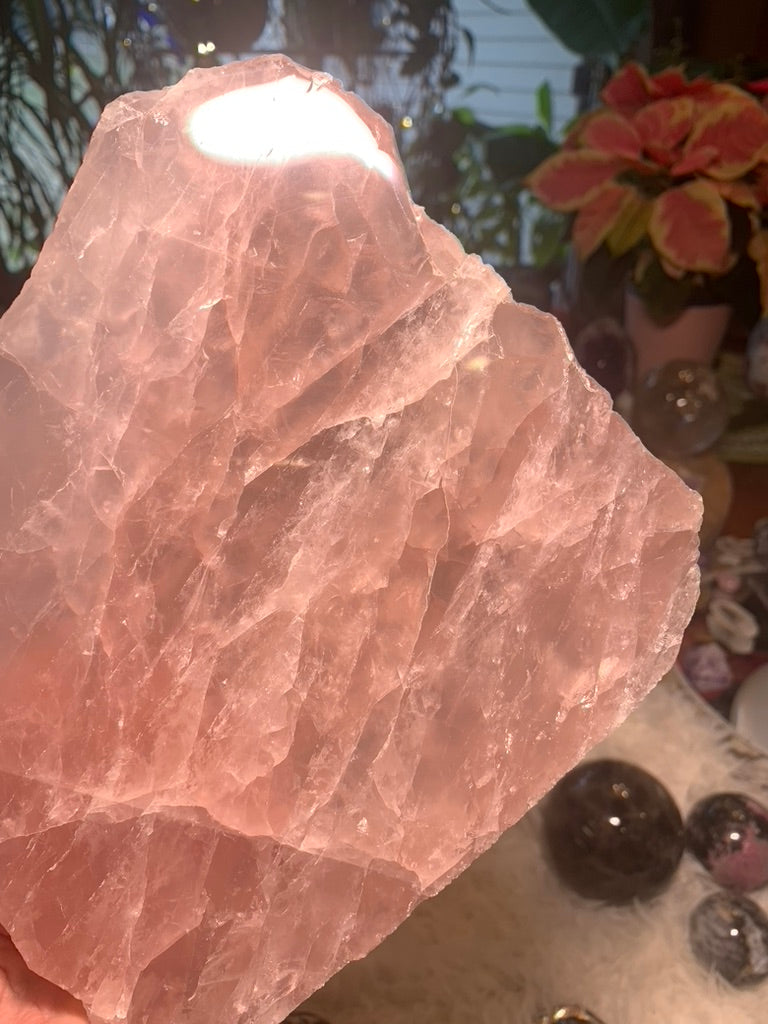 Rose Quartz Slice - Rainbow - Madagascar