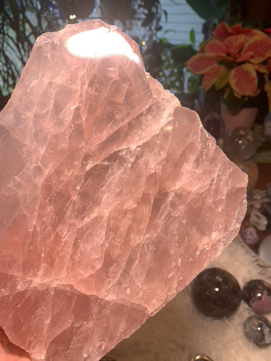 Rose Quartz Slice - Rainbow - Madagascar