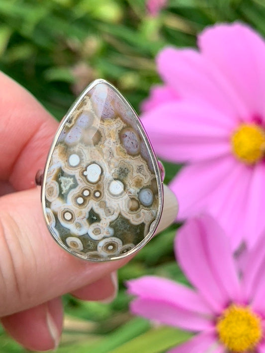 Ocean Jasper Ring Size 10