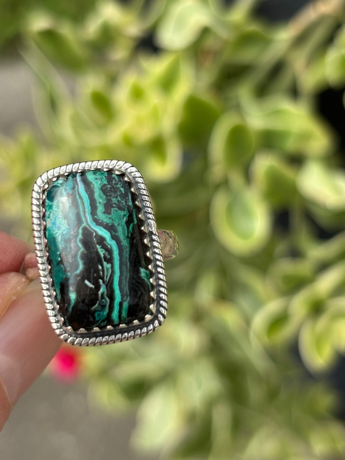 Malachite Chrysocolla Ring size 8