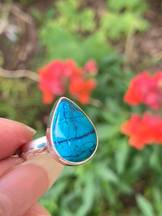 Chrysocolla, Azurite Ring size 6