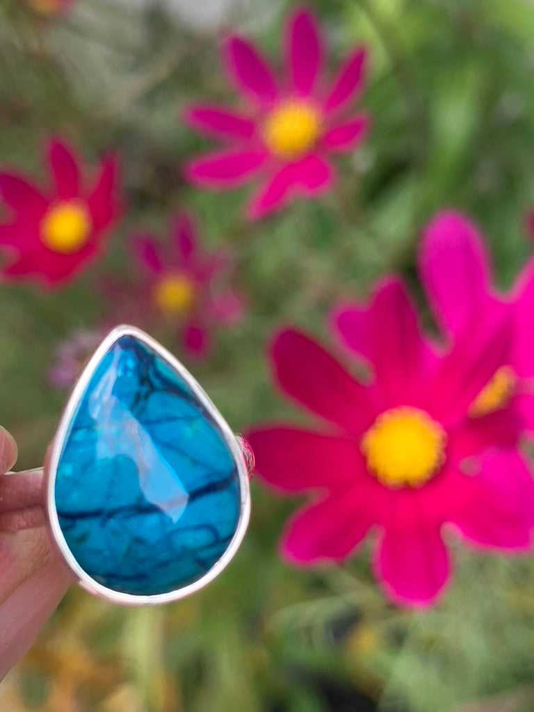 Chrysocolla, Azurite Ring size 6