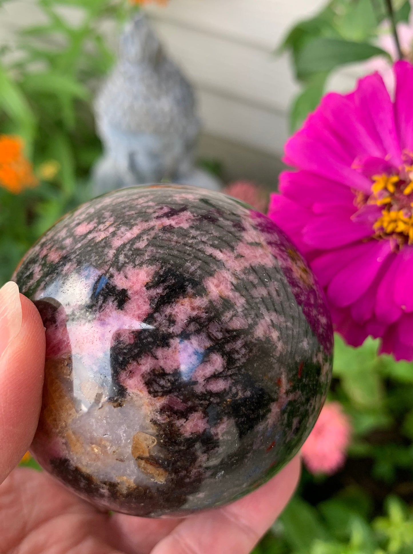 Rhodonite Sphere - Madagascar