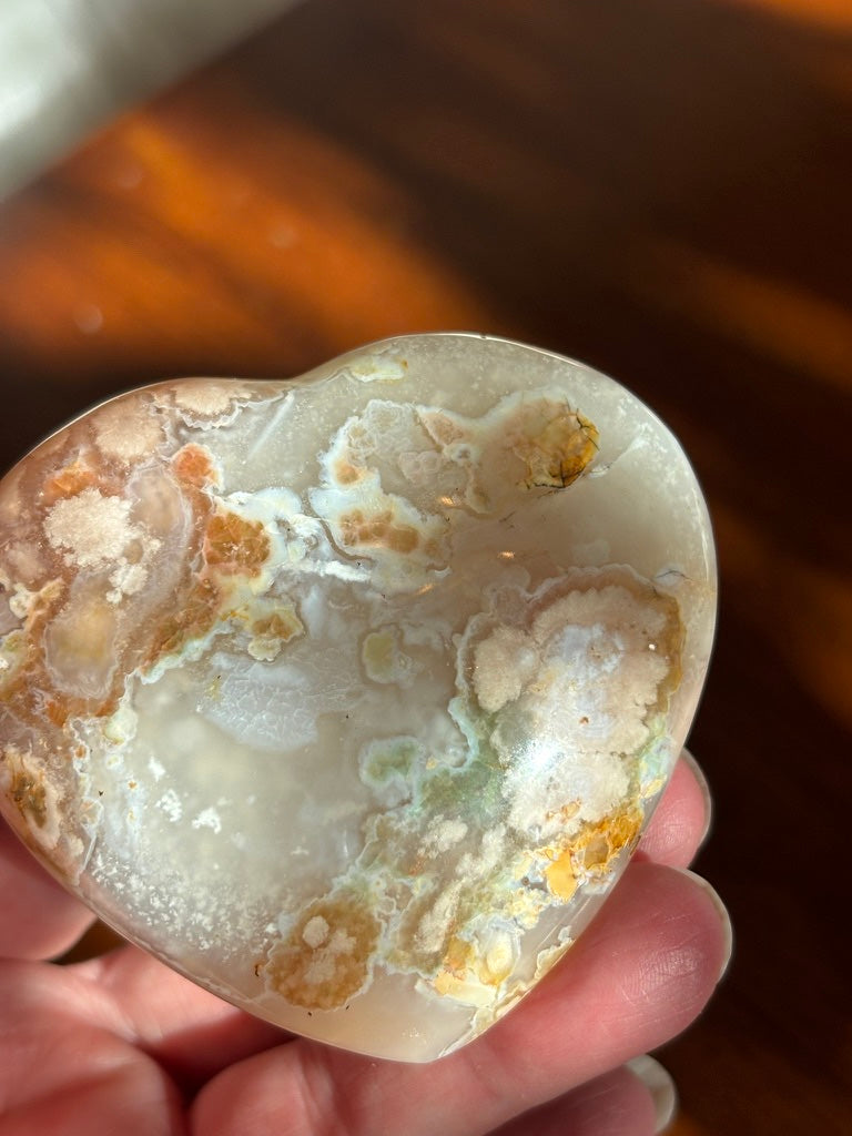 Flower Agate - Heart | Madagascar