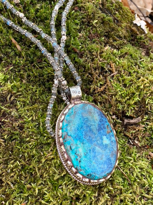 Labradorite beaded necklace - PENDANT NOT INCLUDED