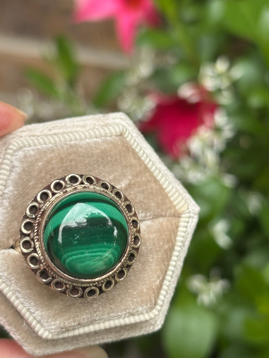 Malachite Ring size 10.5 - Nepal