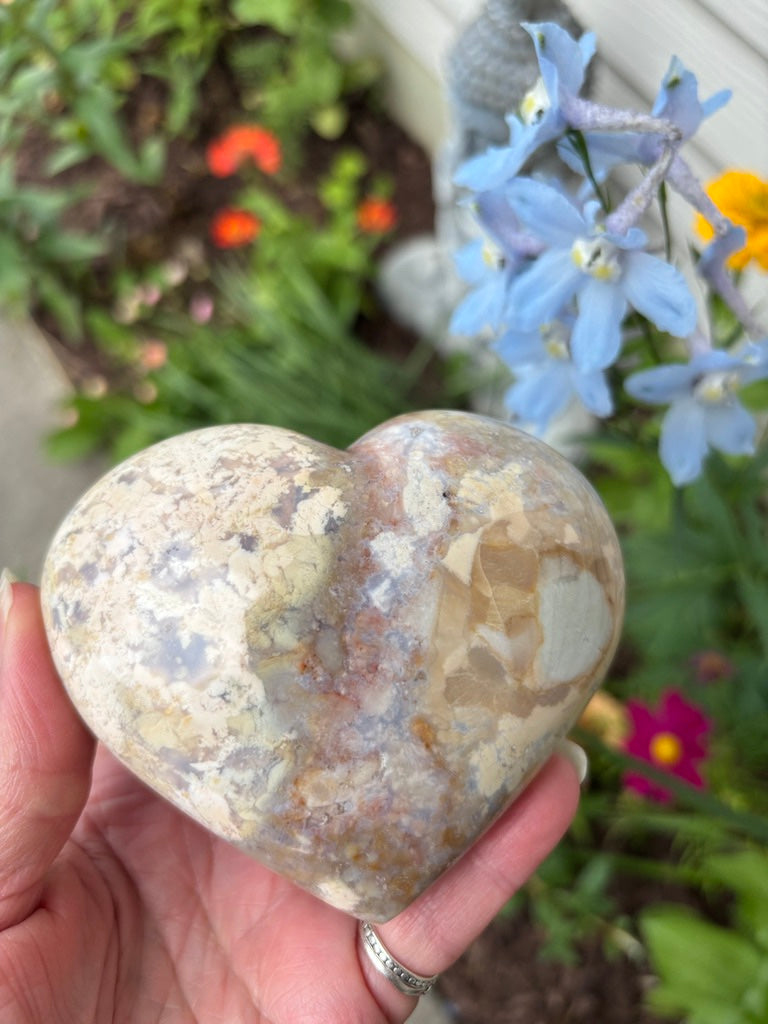 Flower Agate - Heart | Madagascar