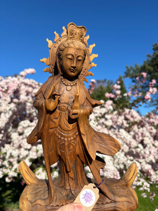 Quan Yin  GODDESS of Compassion | Hand carved statue