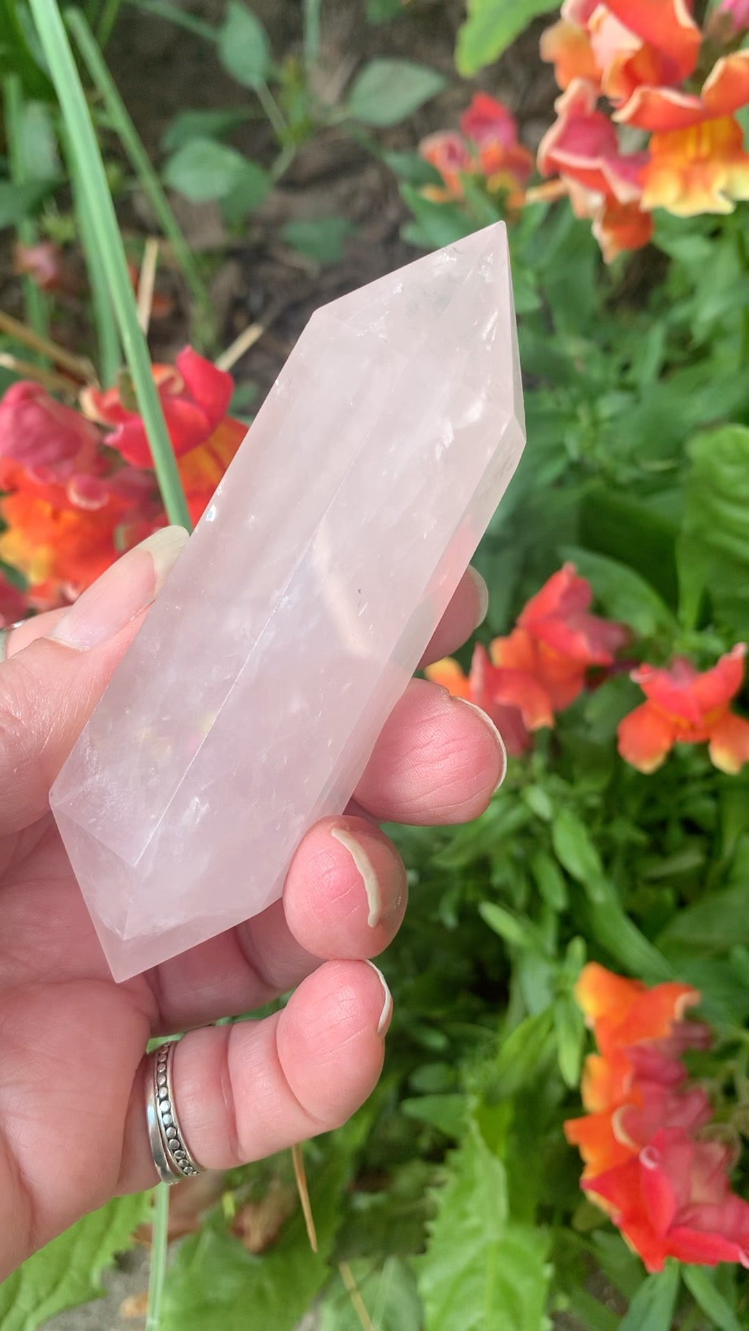 Rose Quartz Double Terminated Wand