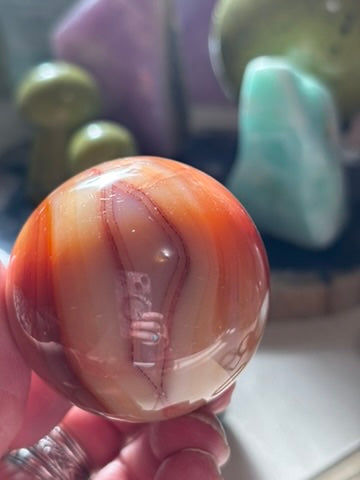 Carnelian Sphere - Madagascar - 51 mm