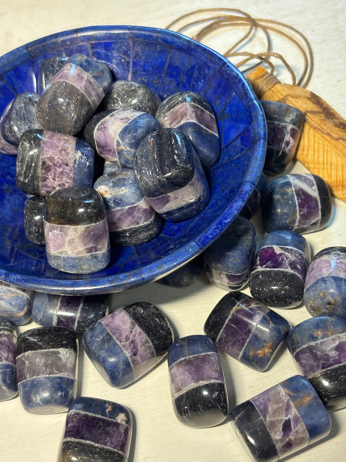 Anxiety Relief/Support tumble - Amethyst - Sodalite - Blue Aventurine