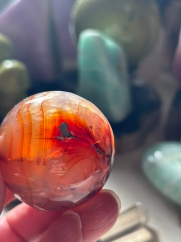 Carnelian Sphere - Madagascar - 44 mm