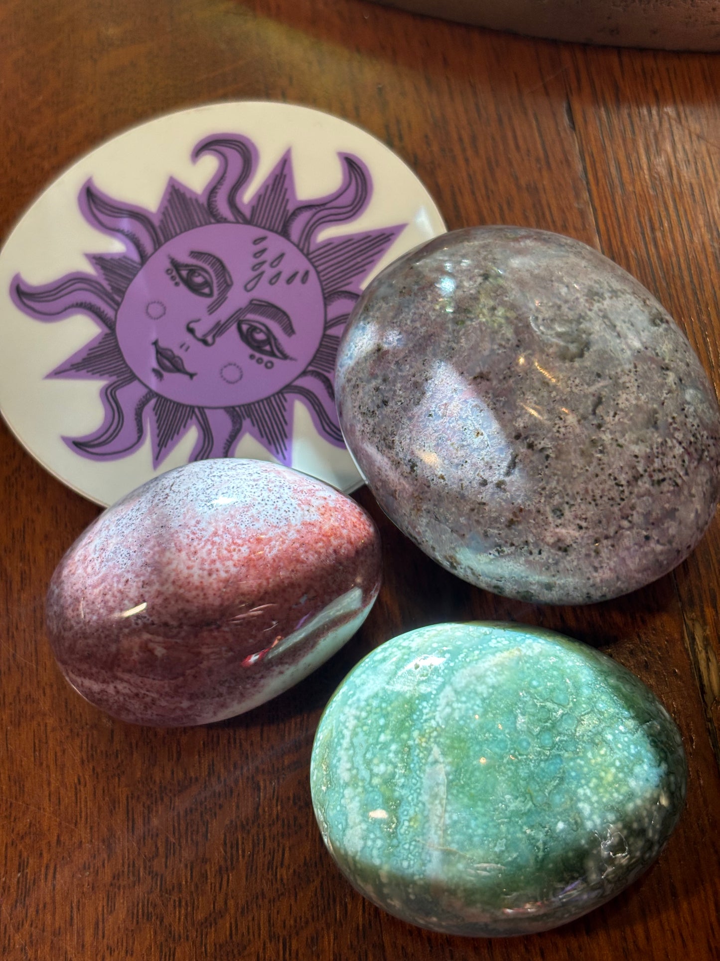 Sea Jasper Palm Stone SET - BUNDLE OF 3 | Madagascar