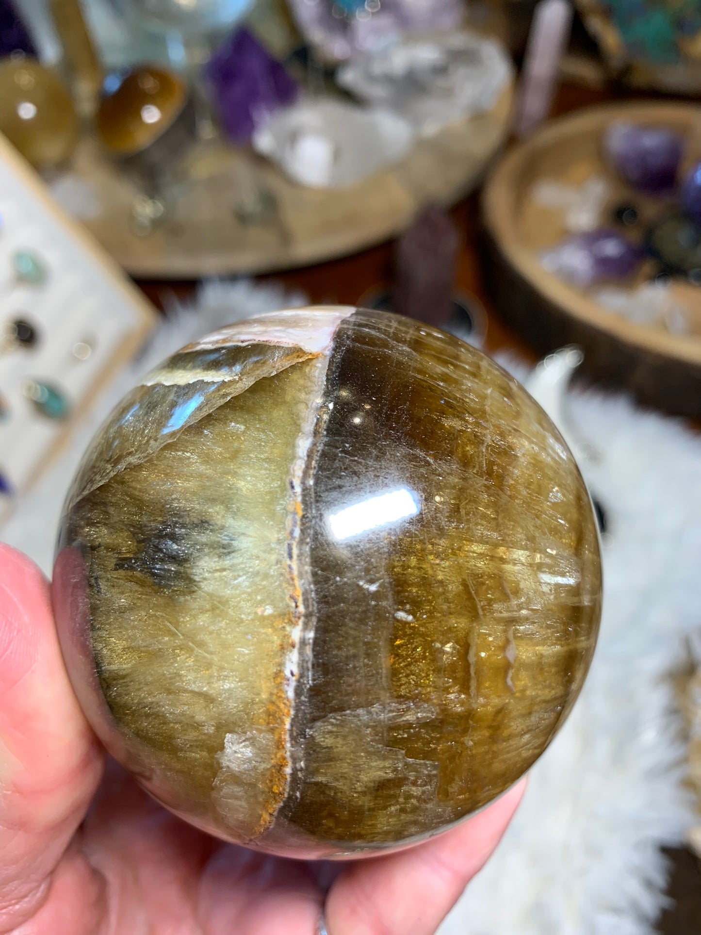 Yellow Fluorite Sphere