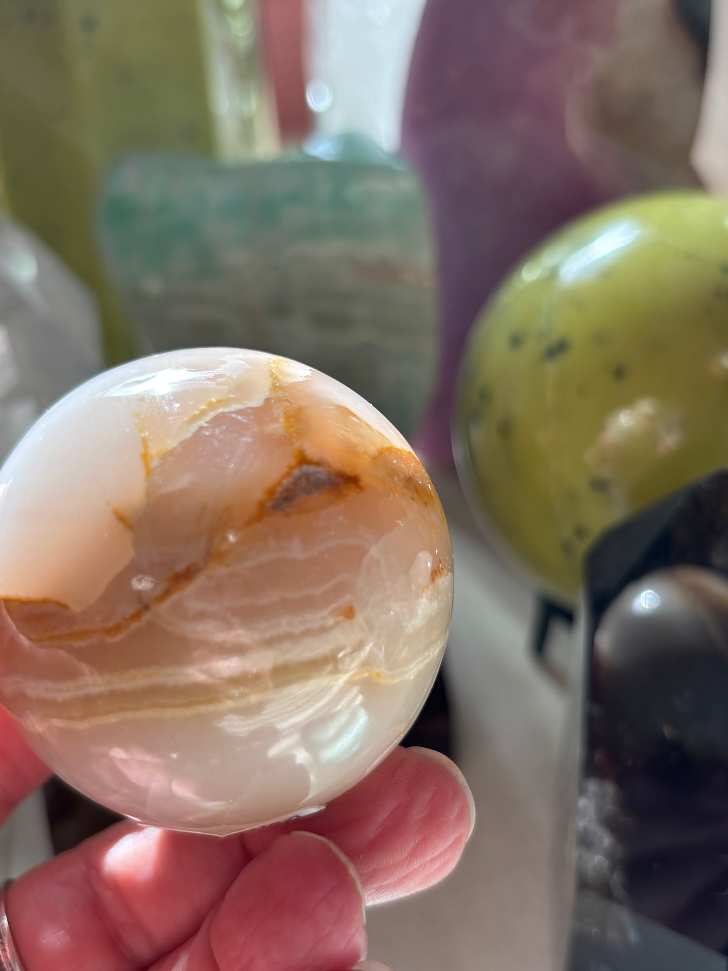 Watermelon Calcite - Sphere - Pakistan