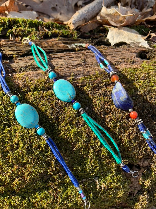 Turquoise and Lapis Lazuli bracelet - Afghanistan