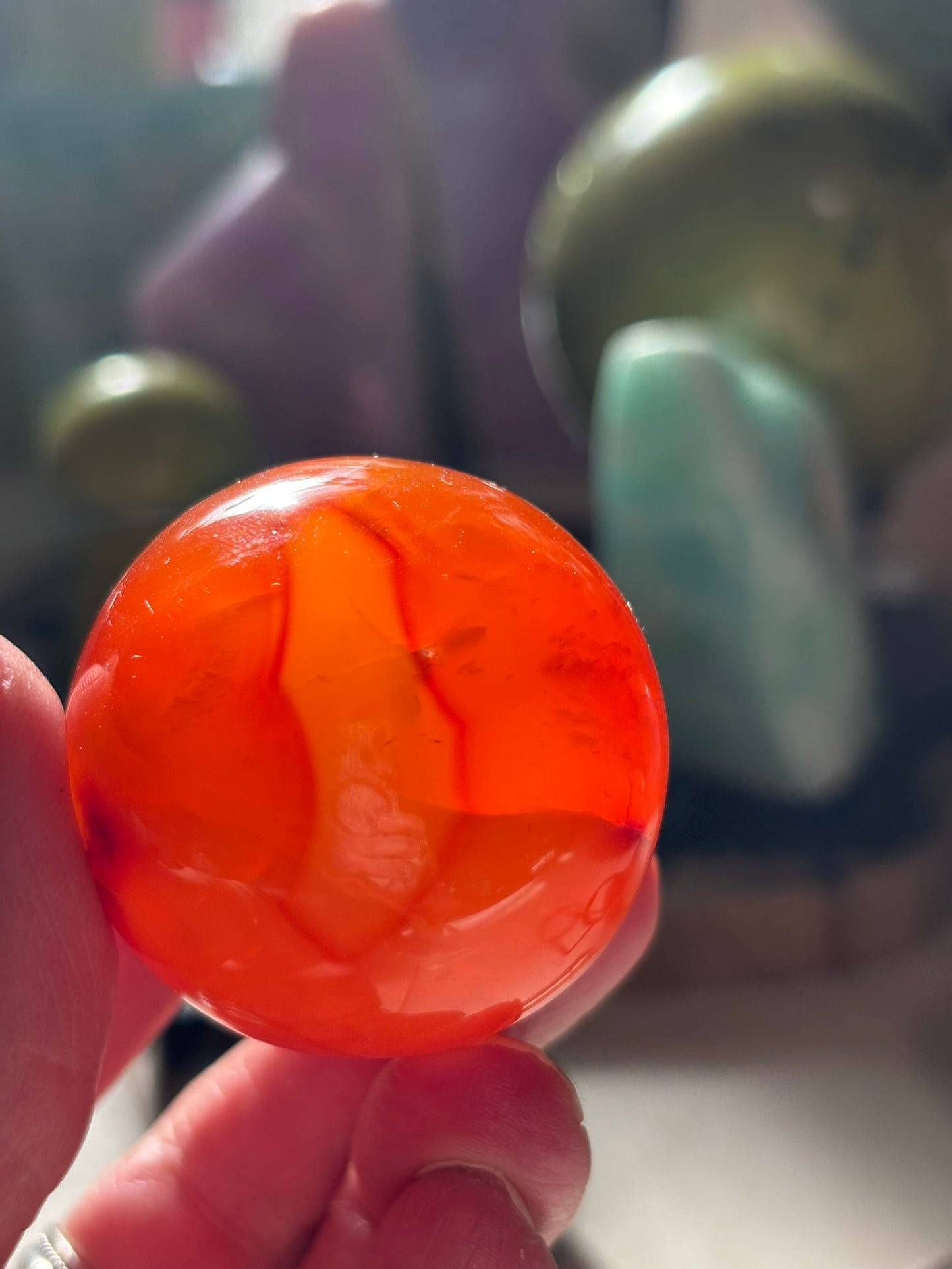 Carnelian Sphere - Madagascar - 42 mm