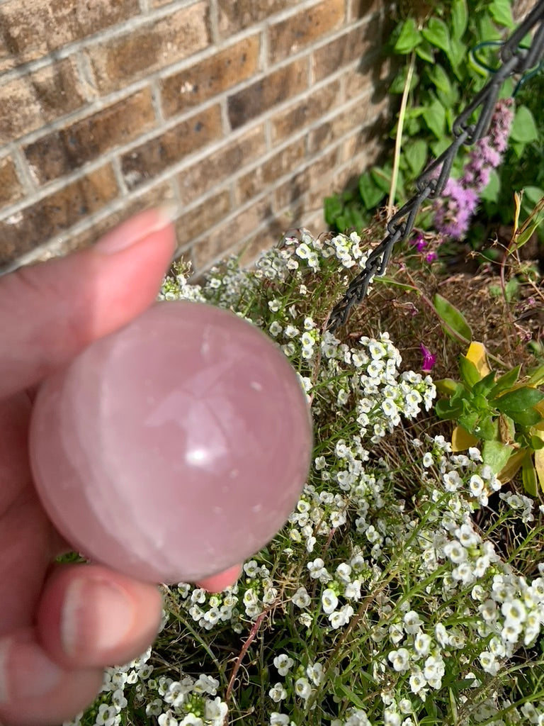 Star Rose Quartz Sphere