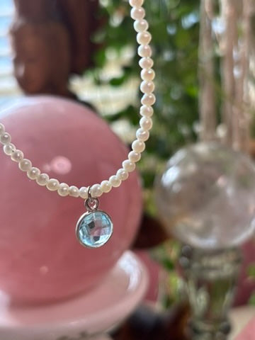 Waters Edge — Freshwater Pearl & Blue Topaz
