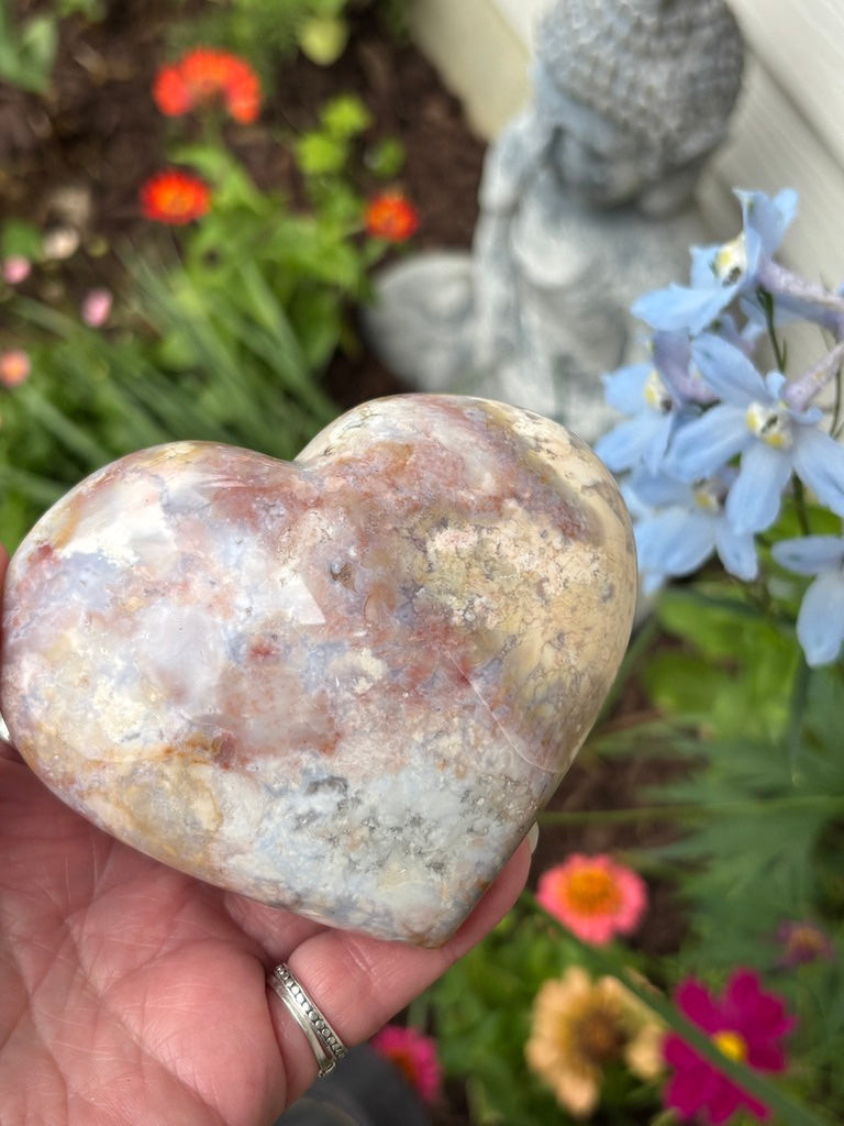 Flower Agate - Heart | Madagascar