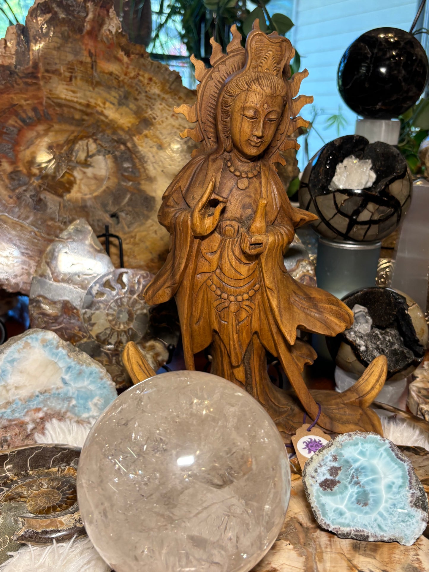 Quan Yin  GODDESS of Compassion | Hand carved statue