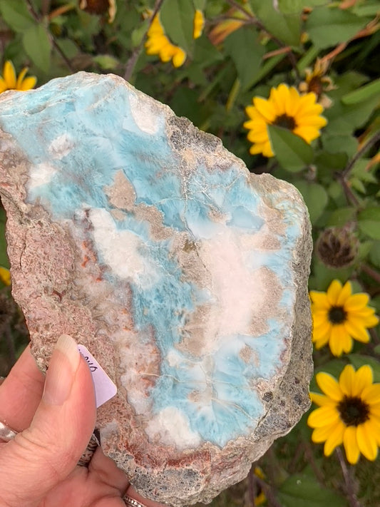 Larimar Slice - Polished both sides