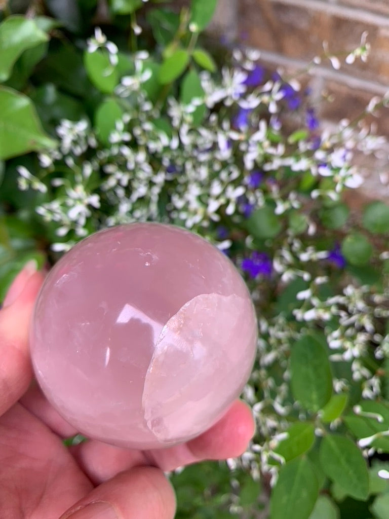 Star Rose Quartz Sphere