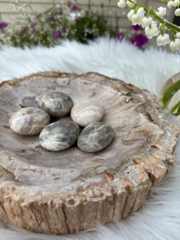 Microline Moonstone Palm Stone | Madagascar