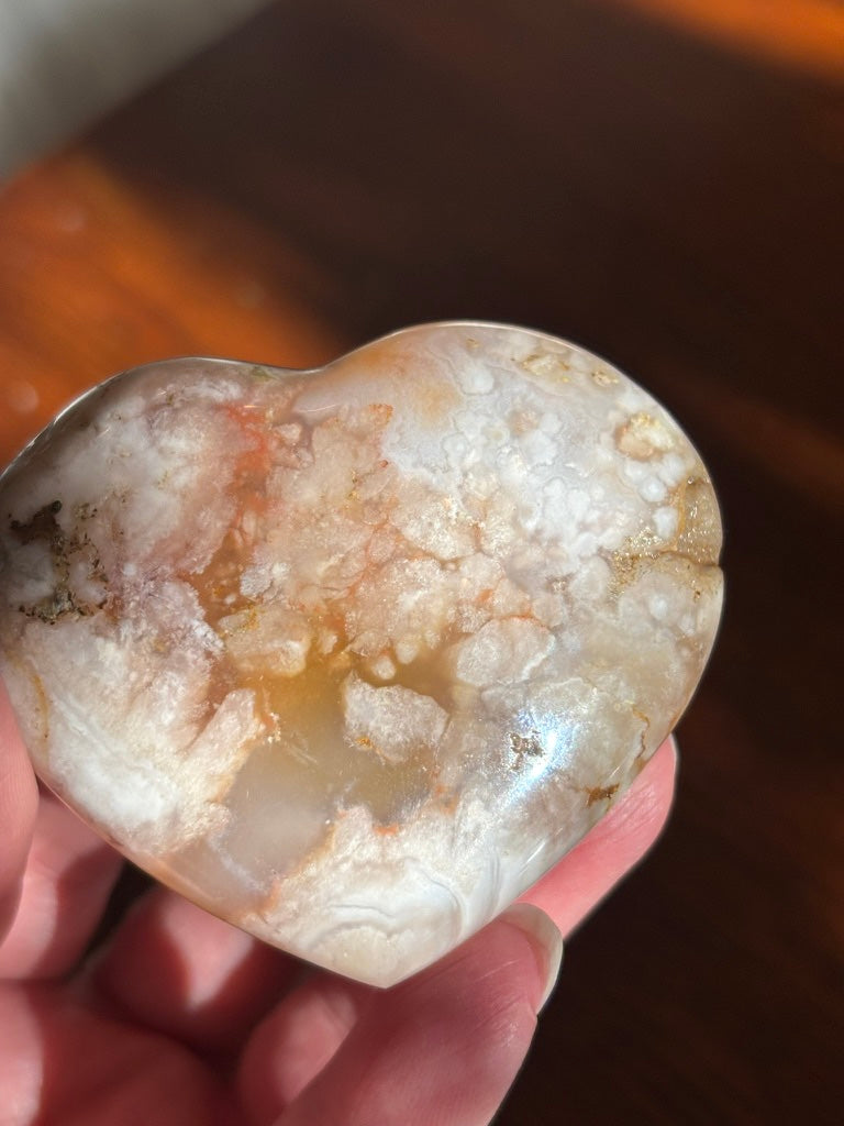 Flower Agate - Heart | Madagascar