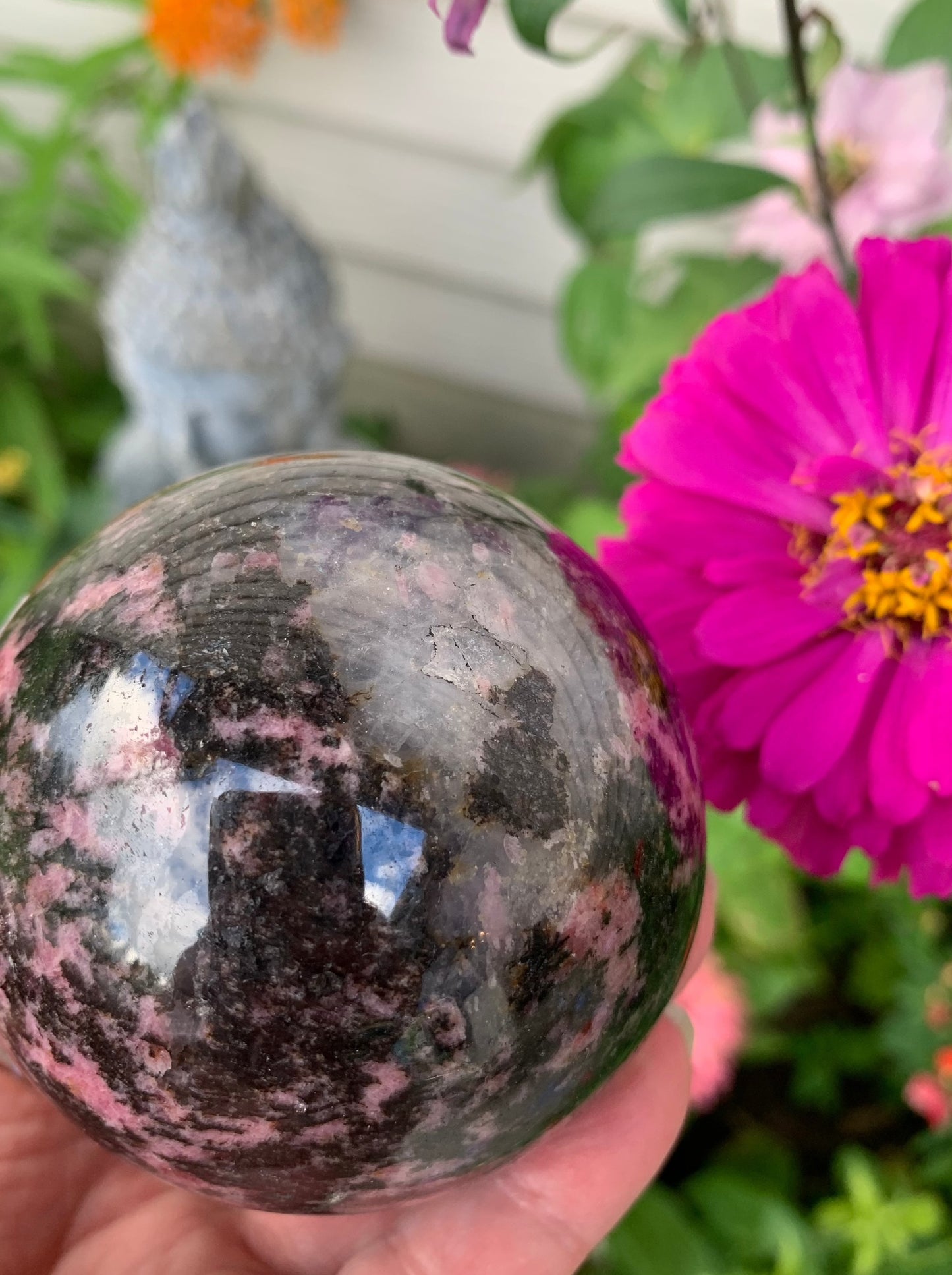 Rhodonite Sphere - Madagascar