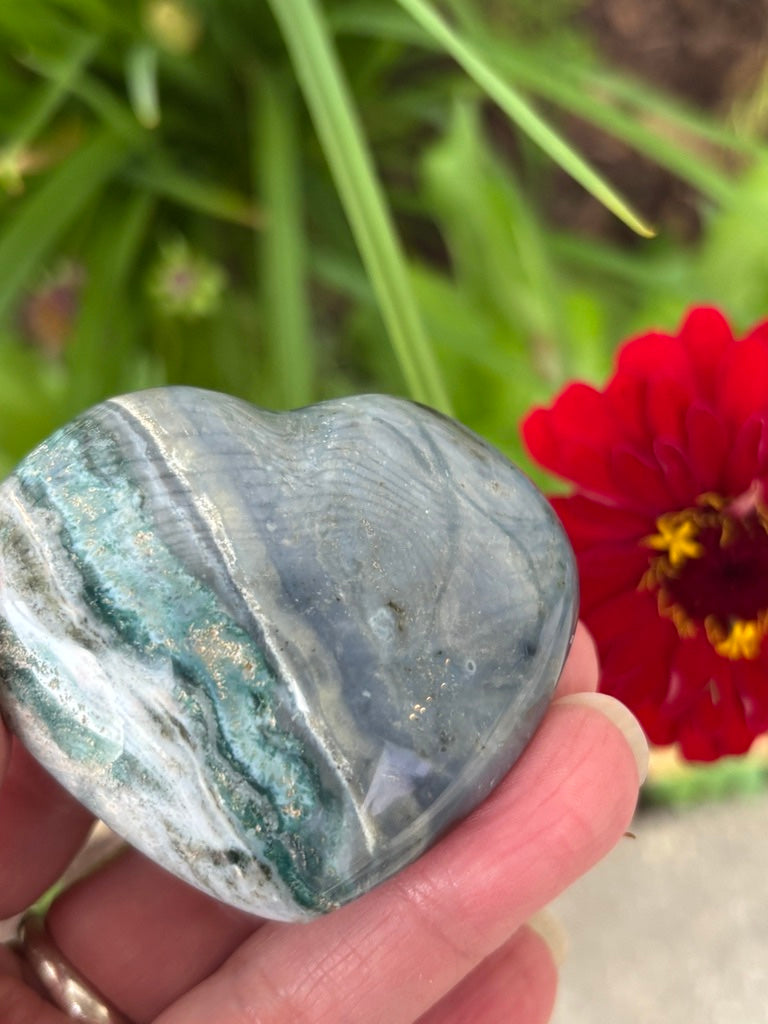 Sea Jasper - Heart - Madagascar