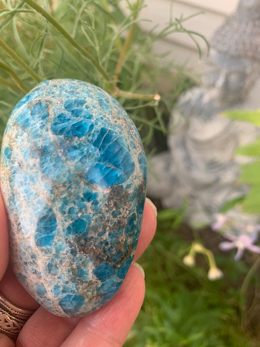 Blue Apatite Palm Stone