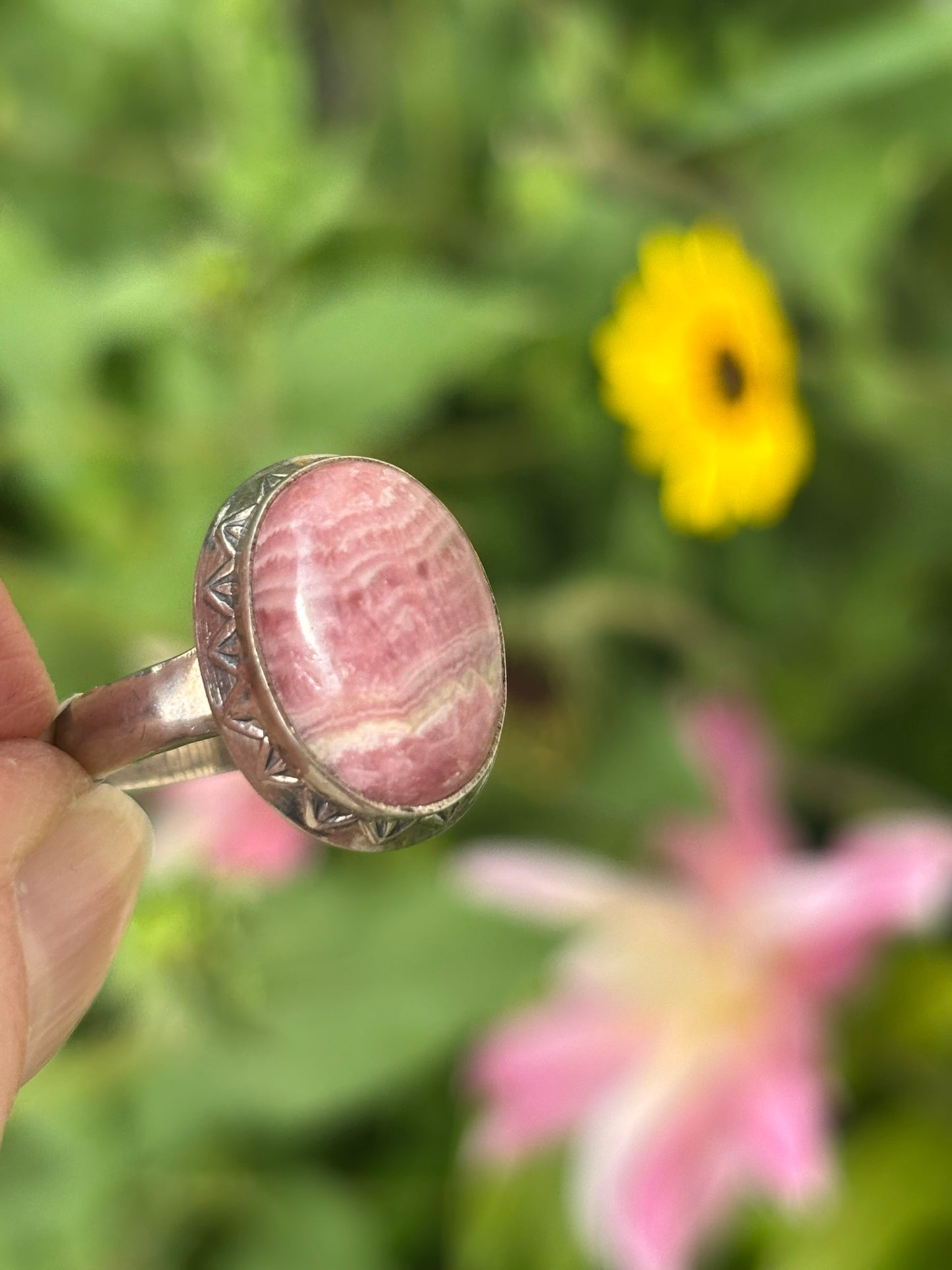 Rhodocrosite Ring size 8