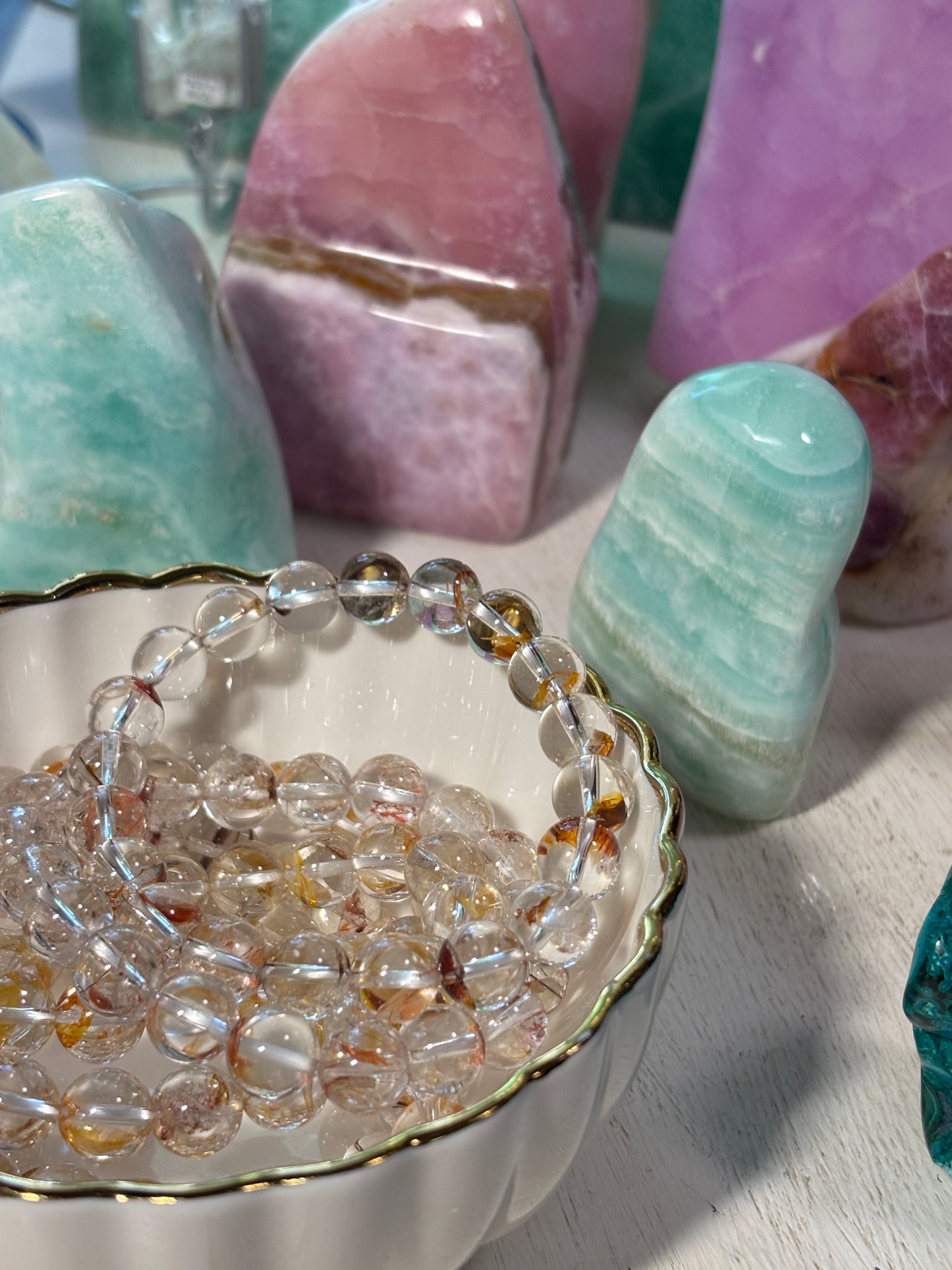 Lemurian Quartz with Iron Inclusions - Bracelet - Brazil