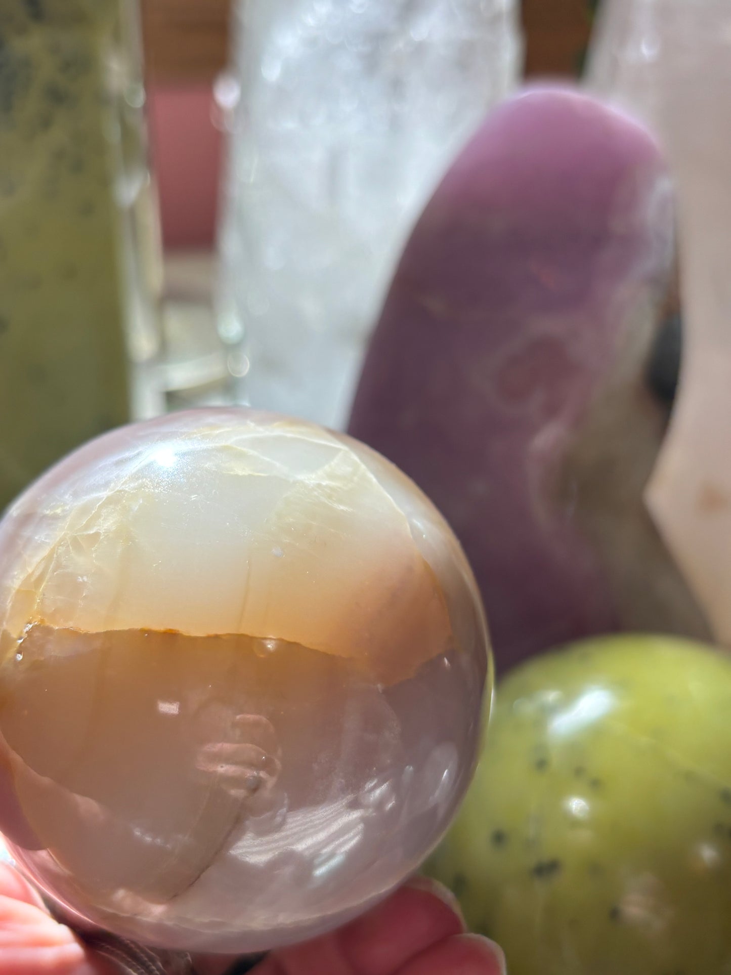 Watermelon Calcite - Sphere - Pakistan