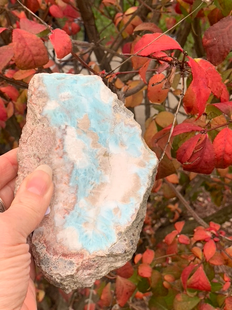 Larimar Slice - Polished both sides