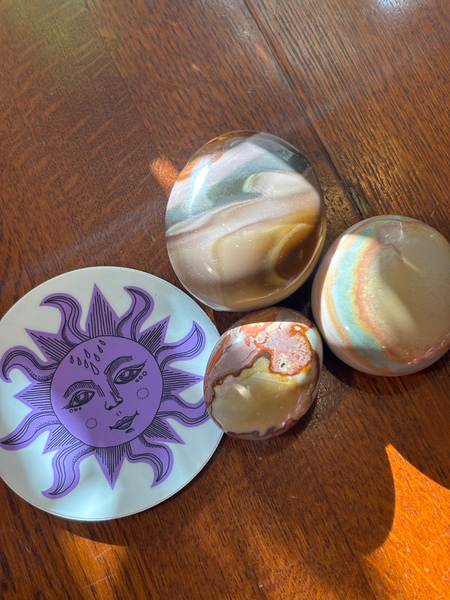 Polychrome Jasper Palm Stone SET - BUNDLE OF 3 | Madagascar