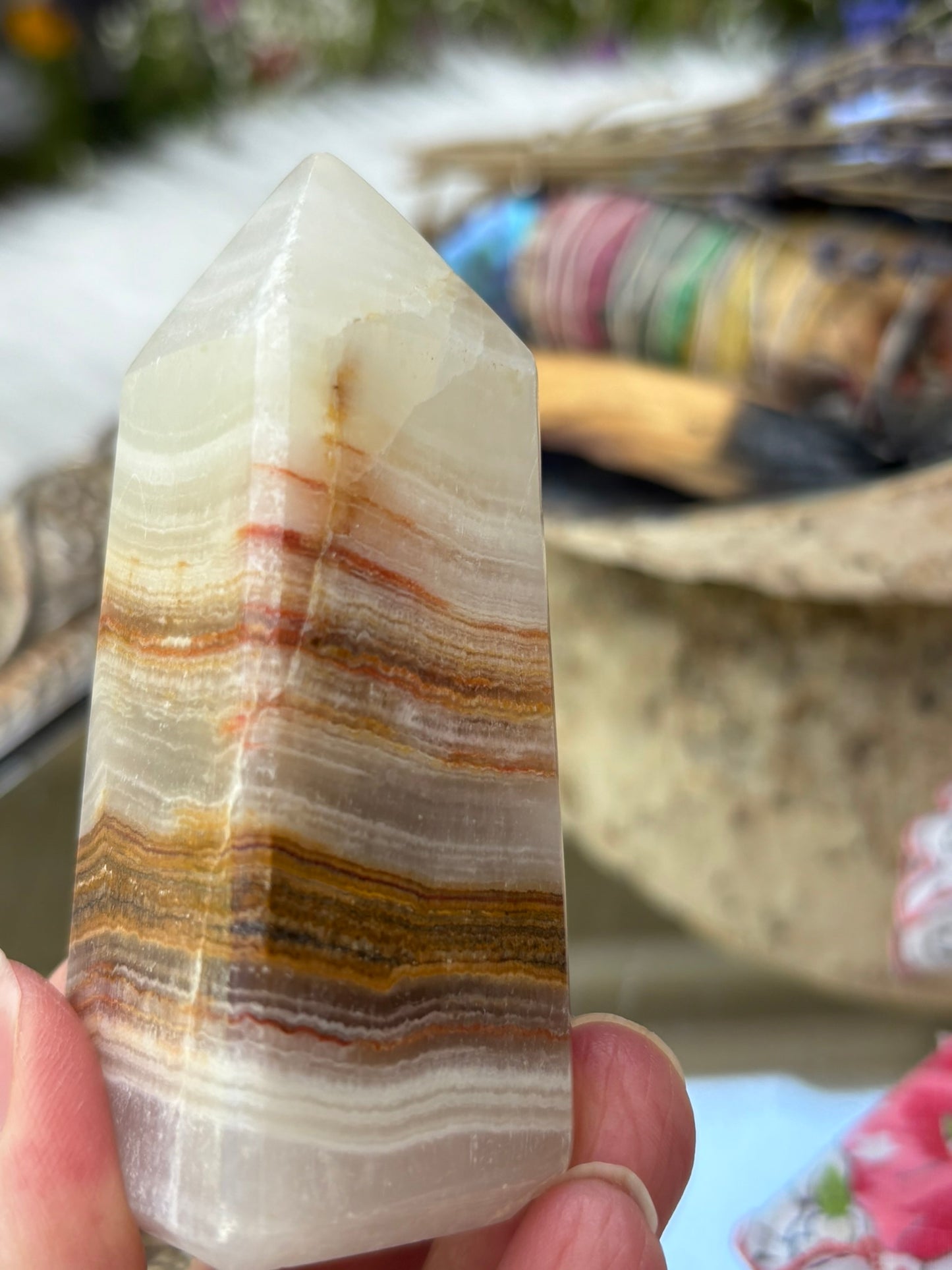 Peach Calcite tower