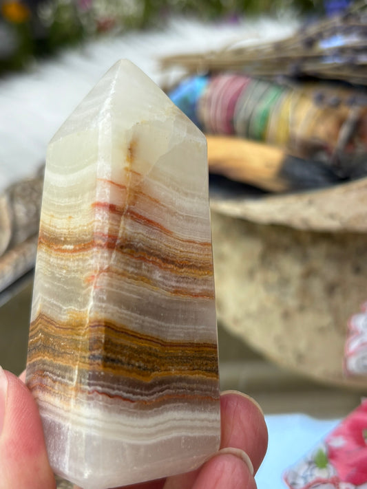 Peach Calcite tower