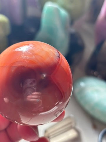 Carnelian Sphere - Madagascar - 50 mm