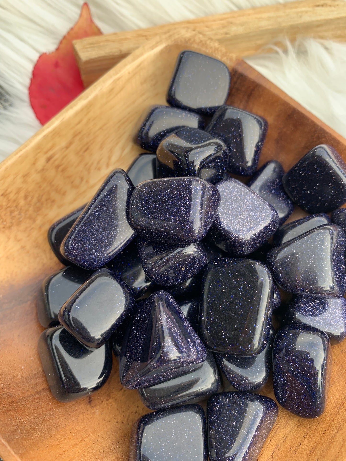 Blue Goldstone- Tumble
