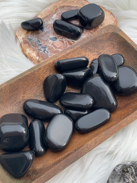 Shungite tumble stones - Karelia, Russia